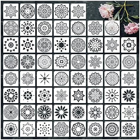 Amazon Pack Mandala Stencils X Inch Mandala Dotting