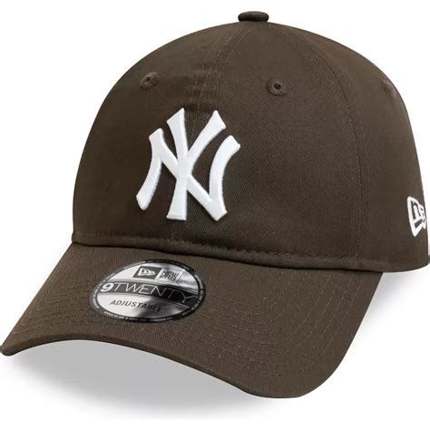 New Era Curved Brim 9twenty League Essential New York Yankees Mlb Brown