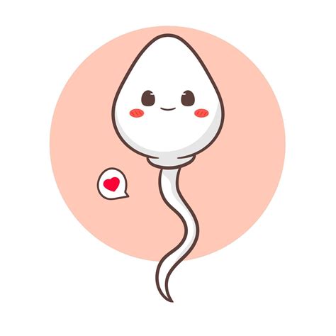 Cute Sperm Cartoon Character Health Concept Design Art Illustration