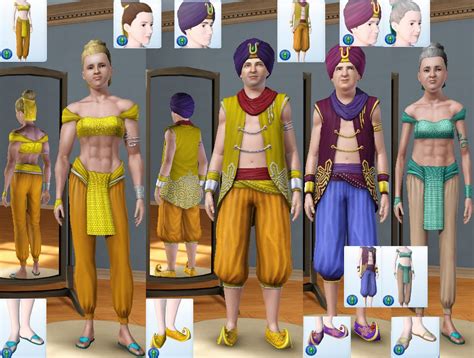 Mod The Sims Genie Outfits Hairs Hats Shoes Unlocked