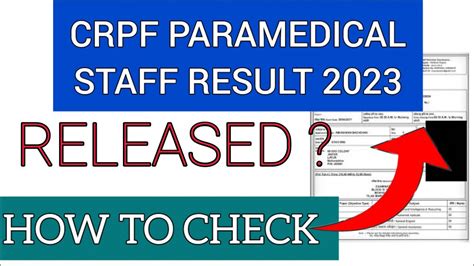 Crpf Paramedical Staff Result How To Check Crpf Paramedical