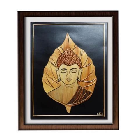 Matte Wooden Buddha Face Sikki Art Painting Size 12 X 9 Inch Lxw At