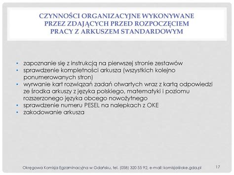 G Wne Zasady Przeprowadzania Egzaminu W Klasie Trzeciej Gimnazjum W