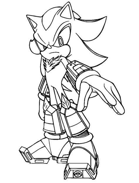 Dibujo De Shadow The Hedgehog De Sonic Para Colorear Dibujos Para Colorear Imprimir Gratis