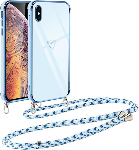 Vauki Coque Pour Iphone Xs Max Avec Cordon De Collier Galvanis Etui