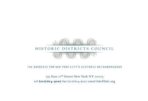 Contact Historic Districts Councils Six To Celebrate