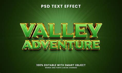 Mod Le D Effet De Texte Aventure Vall E Psd Premium