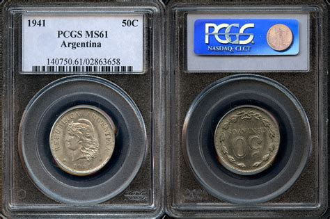 1941 Argentina 50 Centavos Capped Liberty Head Republic Coinage