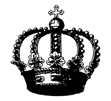 crown black  white clipart   crown black  white