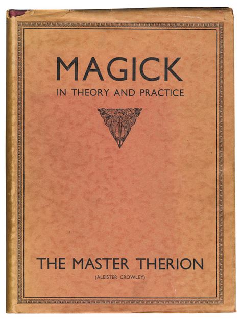 Bonhams Occult Crowley Aleister Magick In Theory And Practice By