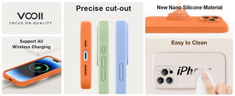 Vooii Compatible With Iphone 15 Pro Max Case Upgraded Premium Silicone Camera