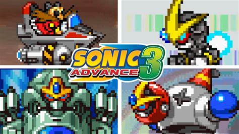 Sonic Advance 3 All Bosses As All Characters Youtube