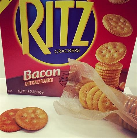 Bacon Flavored Ritz Crackers Are Not An April Fools Joke Flavored Bacon Bacon Ritz Crackers