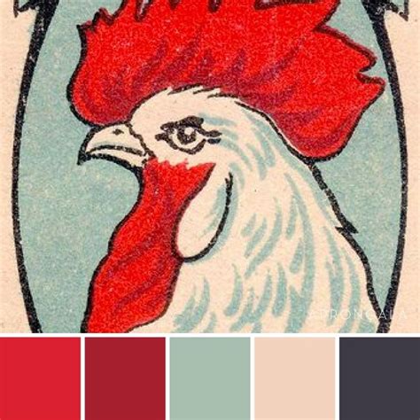 Vintage Red Teal Color Scheme Turquoise Color Palette Teal Color