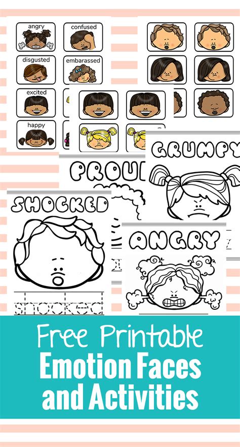 Free Printable Emotion Faces and Activities - Natural Beach Living