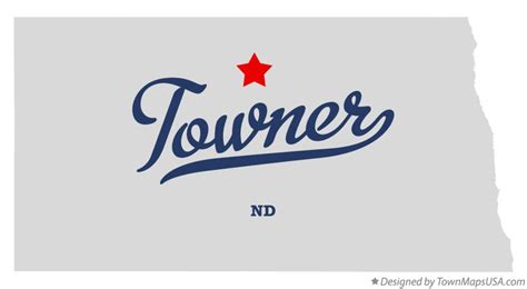 Map of Towner, ND, North Dakota