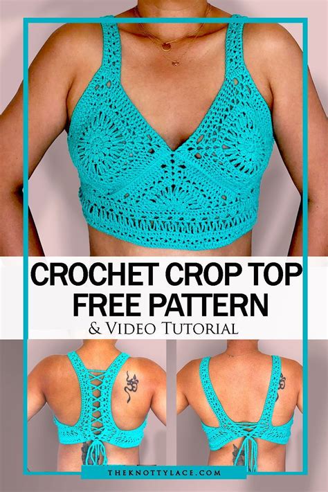 How To Crochet A Crop Top With Squares Free Pattern And Video Crochet