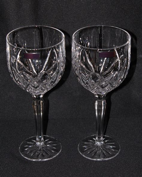 Waterford Marquis Crystal Set Of 2 Wine Goblets 6 Oz Etsy