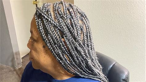 Medium Knotless Box Braids Salt And Pepperpretty P Tv Youtube