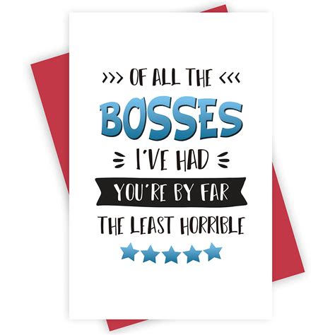 Buy Hilarious Boss Birthday Card, Happy Boss's Day Card for Your Lovely ...