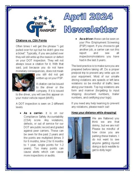 April 2024 Newsletter