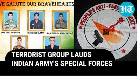 Jandk Terror Group Paff Praises Five Indian Soldiers Killed In Rajouri Fight Op Trinetra