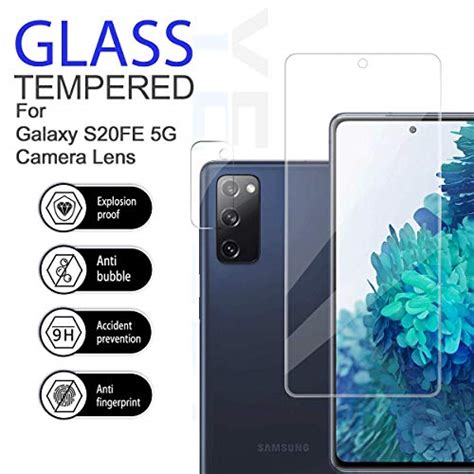 Galaxy S20 Fe Hd Clear Tempered Glass Screen Protector Camera Lens