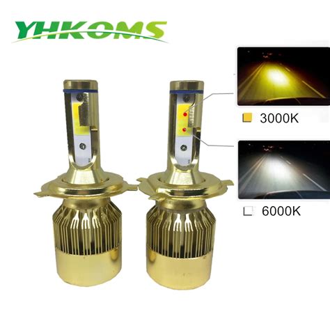 YHKOMS H7 H4 LED Bulbs H1 H3 H8 H11 HB3 HB4 LED Headlight Kit 3000K