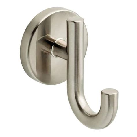 Delta Lyndall Double Towel Hook Bath Hardware Accessory In Brushed Nickel Ldl35 Sn The Home Depot