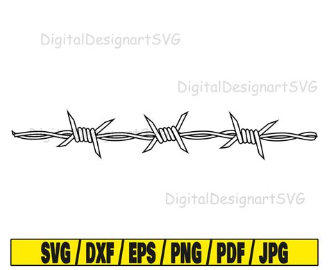 Barb Wire Svg 2 Barb Wire Outline Svg Wire Svg File For Cricut Svg Barbed Wire Svg Etsy