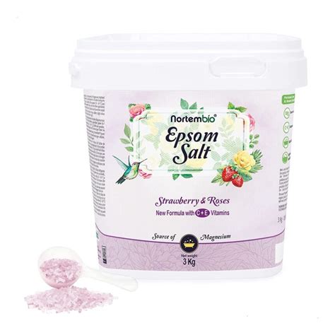 Sal De Epsom Kg Fragancia Fresa Y Rosas Hidratada Con Vitamina