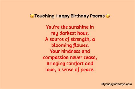 Touching Birthday Poems To Brighten Your Birthday