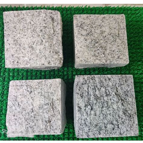 Gray Granite Grey Machine Cut Natural Face Cobble Stone At Rs