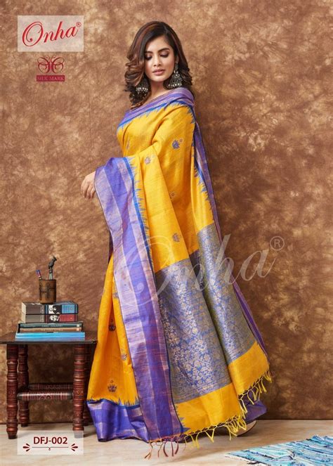 Onha Party Wear Dupion Silk Sarees 6 3 M With Blouse Piece At Rs