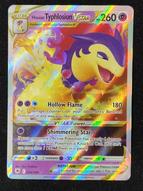 Pokemon Astral Radiance Hisuian Typhlosion Vstar Full Art Near Mint 054