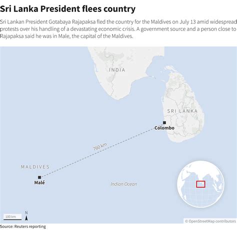 Sri Lankan President Flees To Maldives Protesters Storm Prime Minister