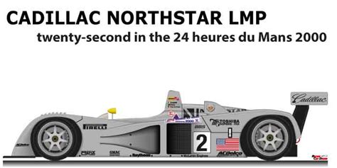 Cadillac Northstar Lmp Le Mans 2000 N2 Racing Car Draws