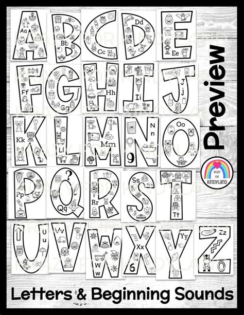 Letter Coloring Pages For Beginning Sounds Alphabet Preschool