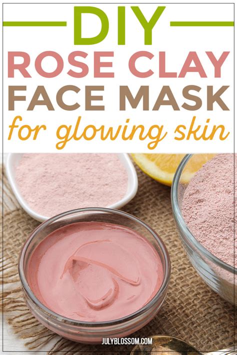 Diy Rose Clay Face Mask For Glowing And Clear Skin ♡ July Blossom