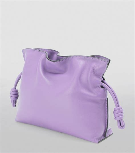 Womens Loewe Purple Mini Leather Flamenco Purse Harrods Uk