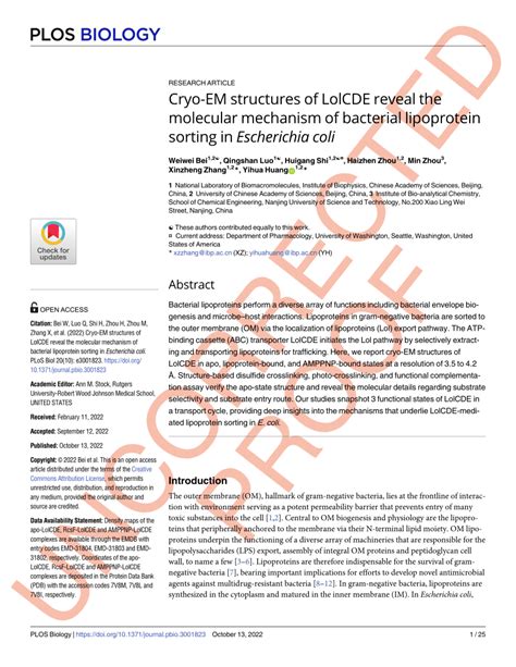 Pdf Cryo Em Structures Of Lolcde Reveal The Molecular Mechanism Of