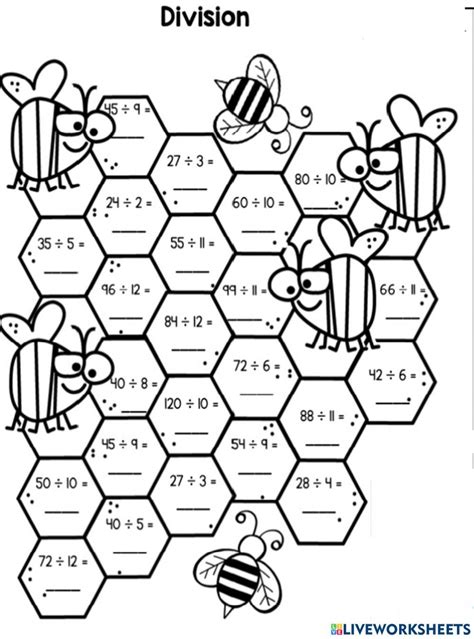 Division Online Exercise For 5 Division Worksheets Math Division