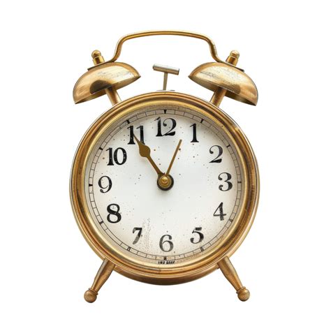 Vintage Gold Alarm Clock 49576023 Png