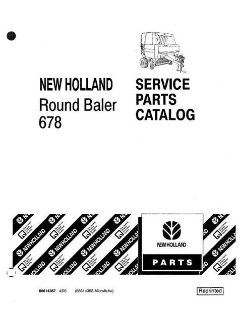 Parts Catalog For New Holland Balers Model 678 DIY Repair Manuals