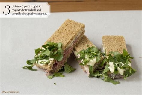 Roast Beef And Watercress Tea Sandwich · How To Cook A Sandwich · Cooking On Cut Out Keep