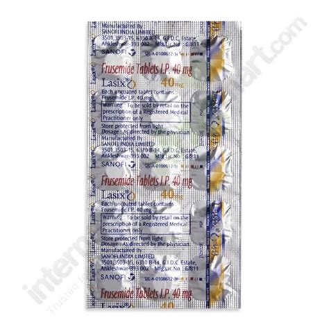 Buy Furosemide 40mg Tablets Online | IDM