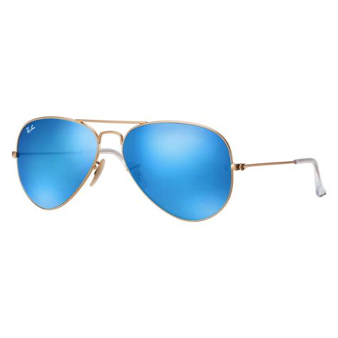 Ray Ban Rb3025 11217 Original Aviator Flash Lenses Oro Lente Blu Flash Occhiali Da