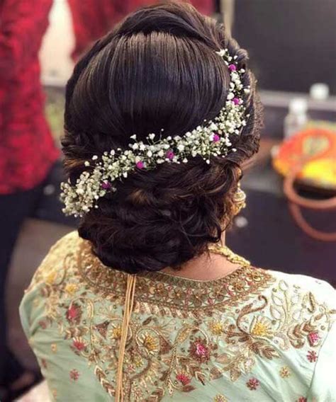 Bridal Bun Hairstyle Photos Indian Tailoringinhindi