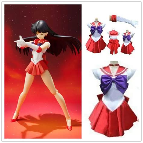 New Arrival Ladies Sexy Sailor Mars Costume Cartoon Movie Cosplay Dress