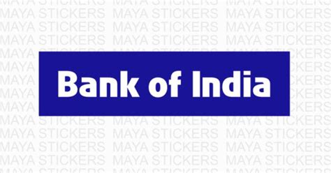 Bank of India logo stickers for cars, motorcycles, laptops